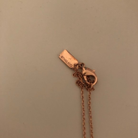 Rose Gold Coach Necklace with Coach Box - Picture 3 of 4